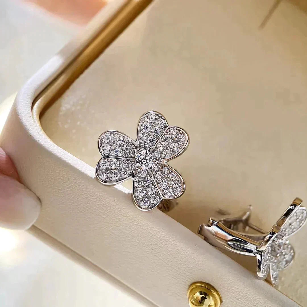 [VCA]CLOVER COMOS DIAMOND EARRINGS SILVER