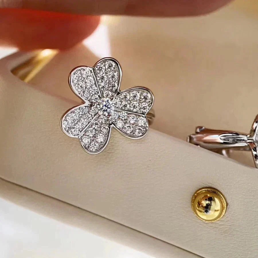 [VCA]CLOVER COMOS DIAMOND EARRINGS SILVER