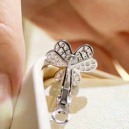 [VCA]CLOVER COMOS DIAMOND EARRINGS SILVER