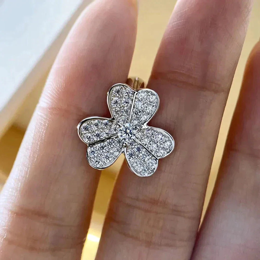 [VCA]CLOVER COMOS DIAMOND EARRINGS SILVER