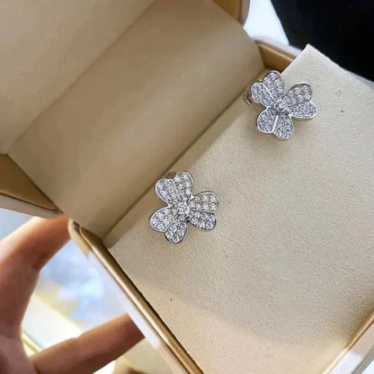 [VCA]CLOVER COMOS DIAMOND EARRINGS SILVER