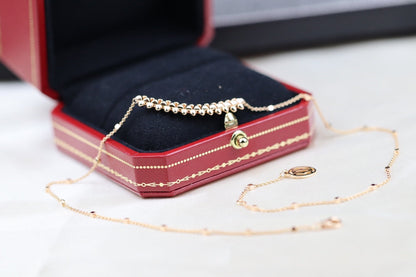 [CAT]CLASH PINK GOLD NECKLACE