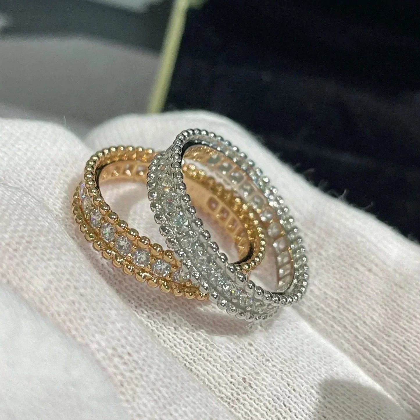 [VCA]PERLEE DIAMOND ROSE GOLD RING