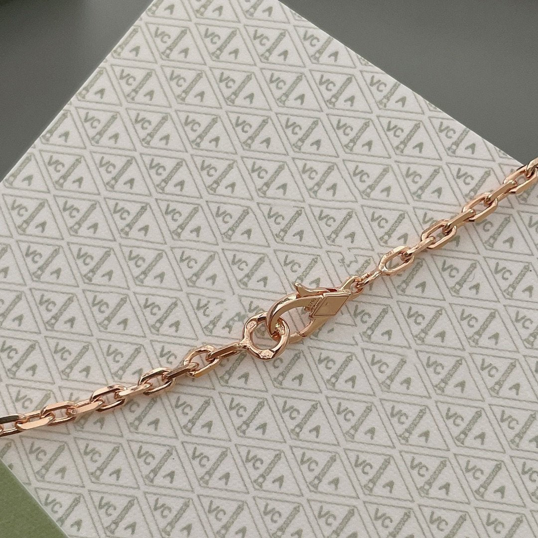 [VCA]LUCKY SPRING 15 MOTIFS ROSE GOLD NECKLACE