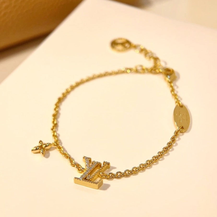 [Loui]LOGO STAR MOTIF GOLD BRACELET