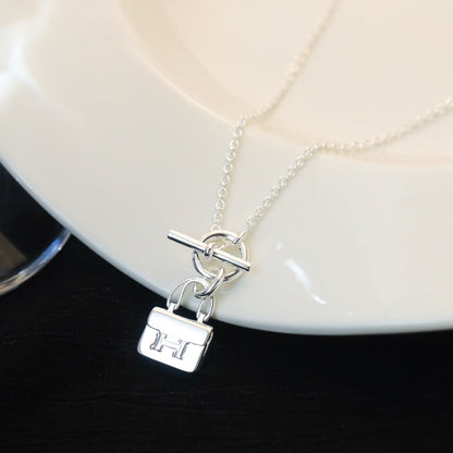 [Hmes]POP H PEDANT SILVER NECKLACE