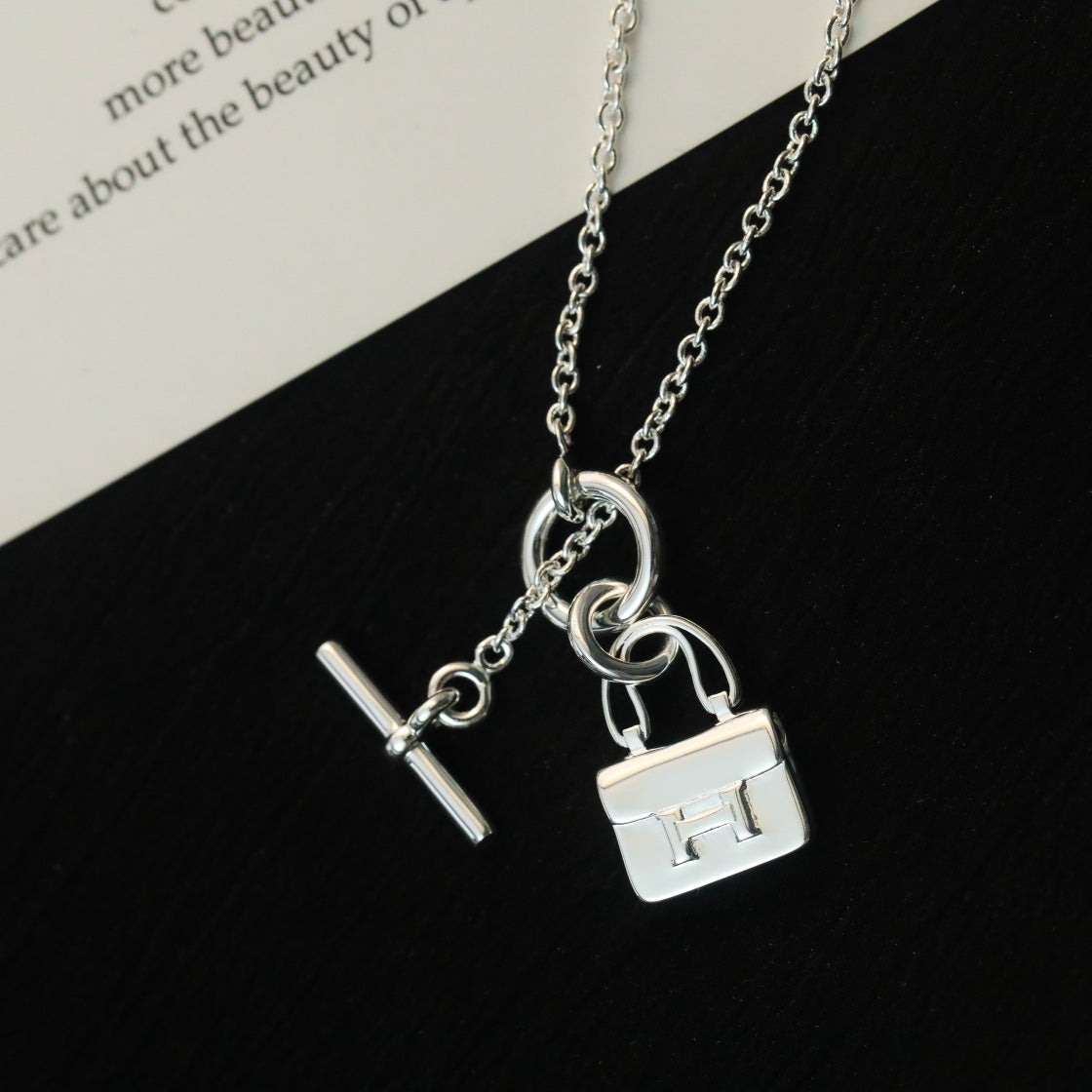 [Hmes]POP H PEDANT SILVER NECKLACE