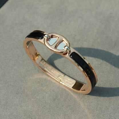 [Hmes]CLIC CHAINE PINK GOLD BRACELET