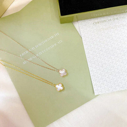 [VCA]CLOVER MINI 9.5MM WHITE MOTHER-OF-PEARL NECKLACE