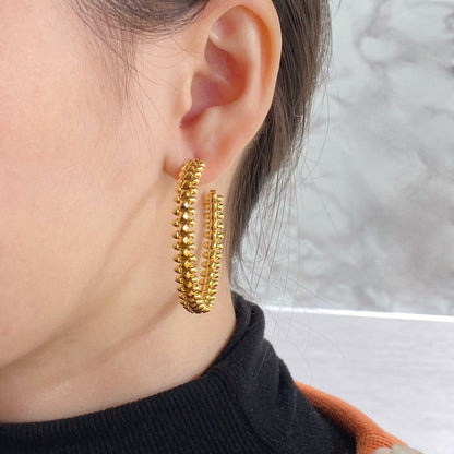 [CAT]CLASH LARGE HOOP EARRINGS