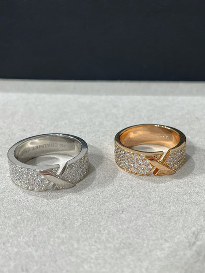 [Chau]LIENS EVIDENCE PINK GOLD DIAMOND PAVED RING