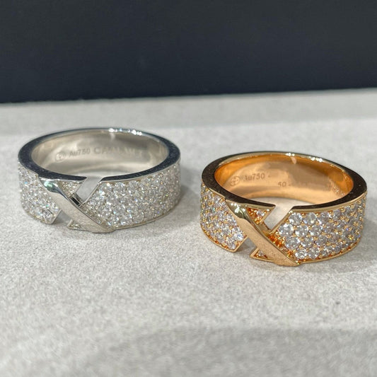 [Chau]LIENS EVIDENCE PINK GOLD DIAMOND PAVED RING