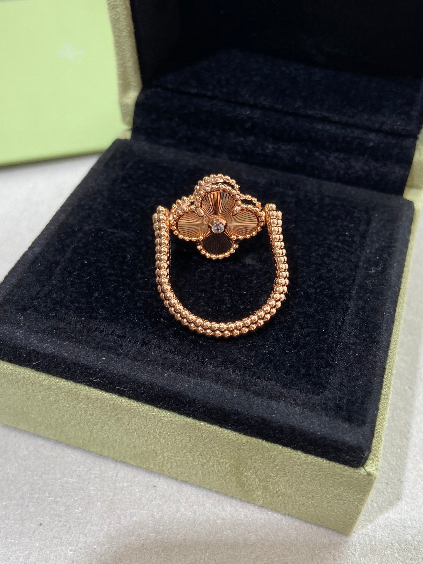 [VCA]CLOVER RIVERSIBLE ROSE GOLD RING