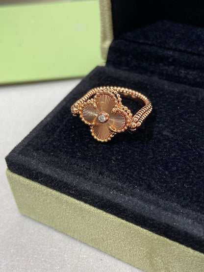 [VCA]CLOVER RIVERSIBLE ROSE GOLD RING