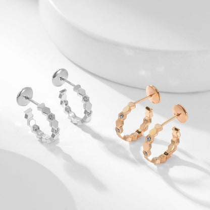 [Chau]BEE LOVE DIAMOND HOOP EARRINGS