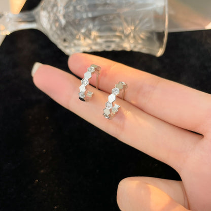 [Chau]BEE LOVE DIAMOND HOOP EARRINGS