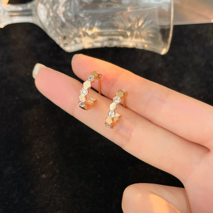 [Chau]BEE LOVE DIAMOND HOOP EARRINGS