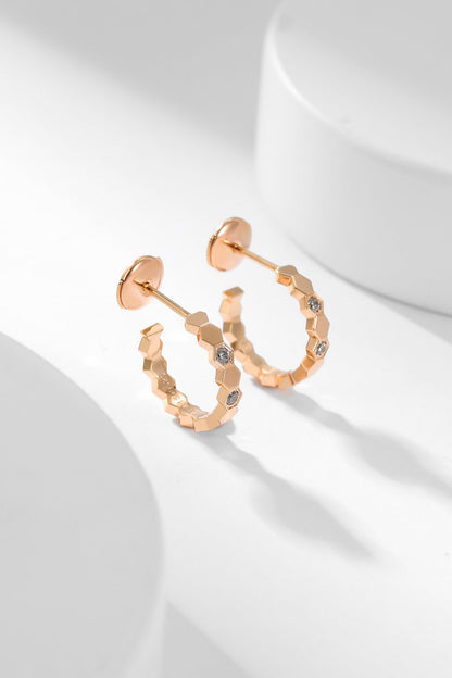 [Chau]BEE LOVE DIAMOND HOOP EARRINGS