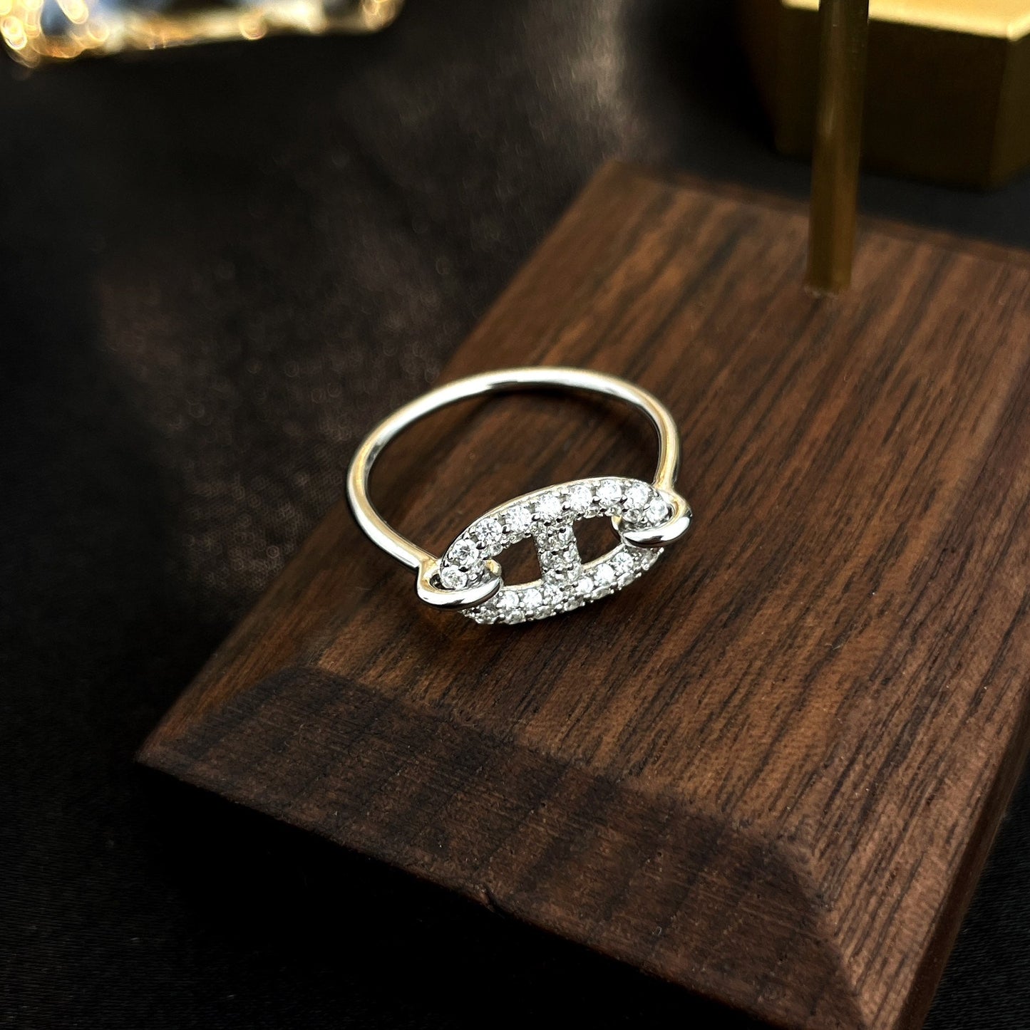 [Hmes]RONDE SMALL SILVER DIAMOND RING