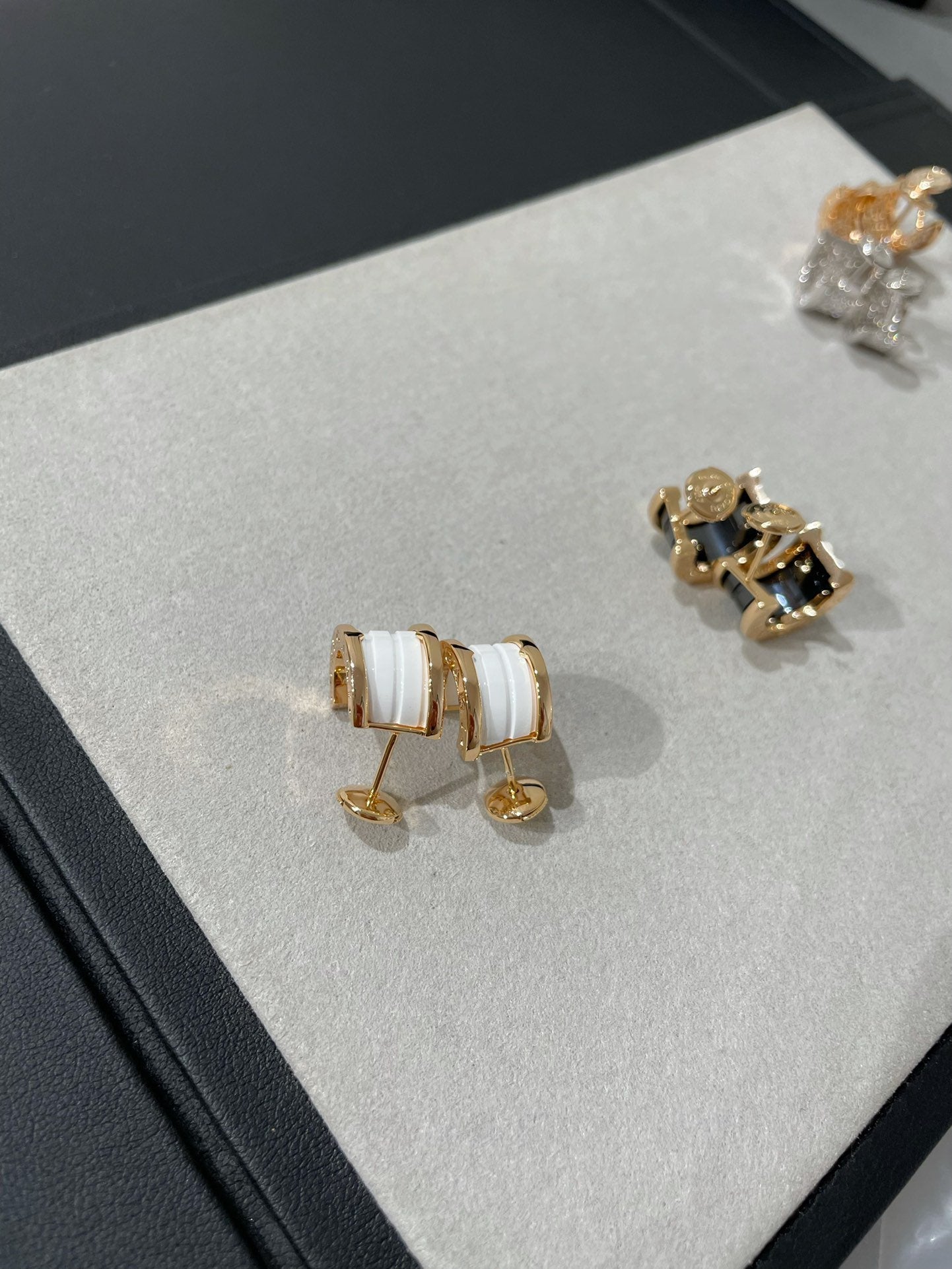 [Blar]ZERO 1 PINK GOLD CERAMIC EARRINGS