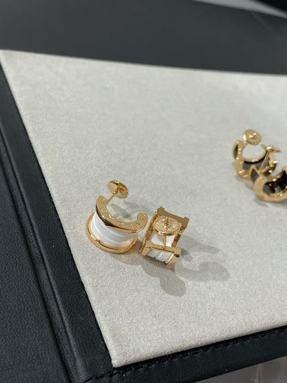 [Blar]ZERO 1 PINK GOLD CERAMIC EARRINGS