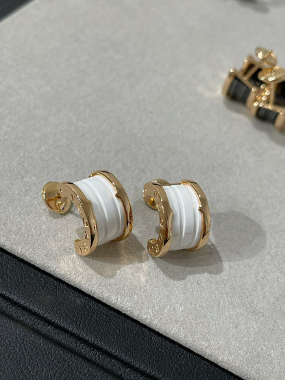 [Blar]ZERO 1 PINK GOLD CERAMIC EARRINGS