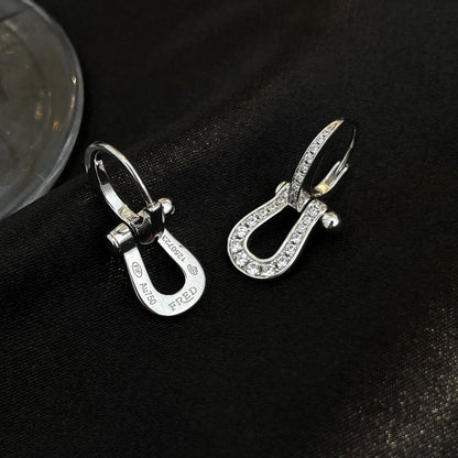 [Frd]FORCE 10 FULL DIAMOND DROP EARRINGS MEDIUM MODEL