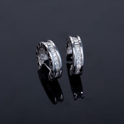 [Blar]ZERO 1 MINI SILVER DIAMOND EARRINGS