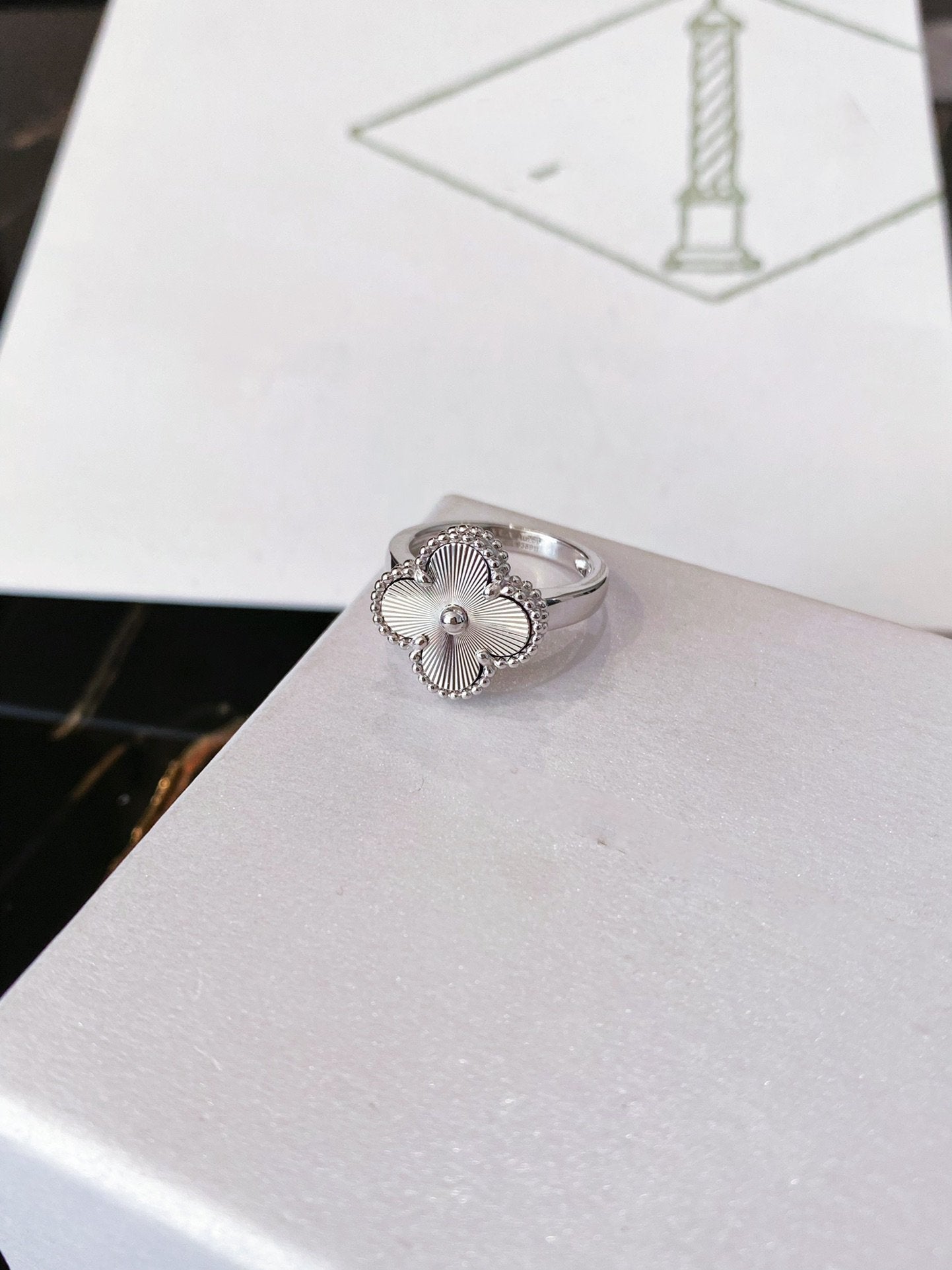 [VCA]CLOVER SILVER RING