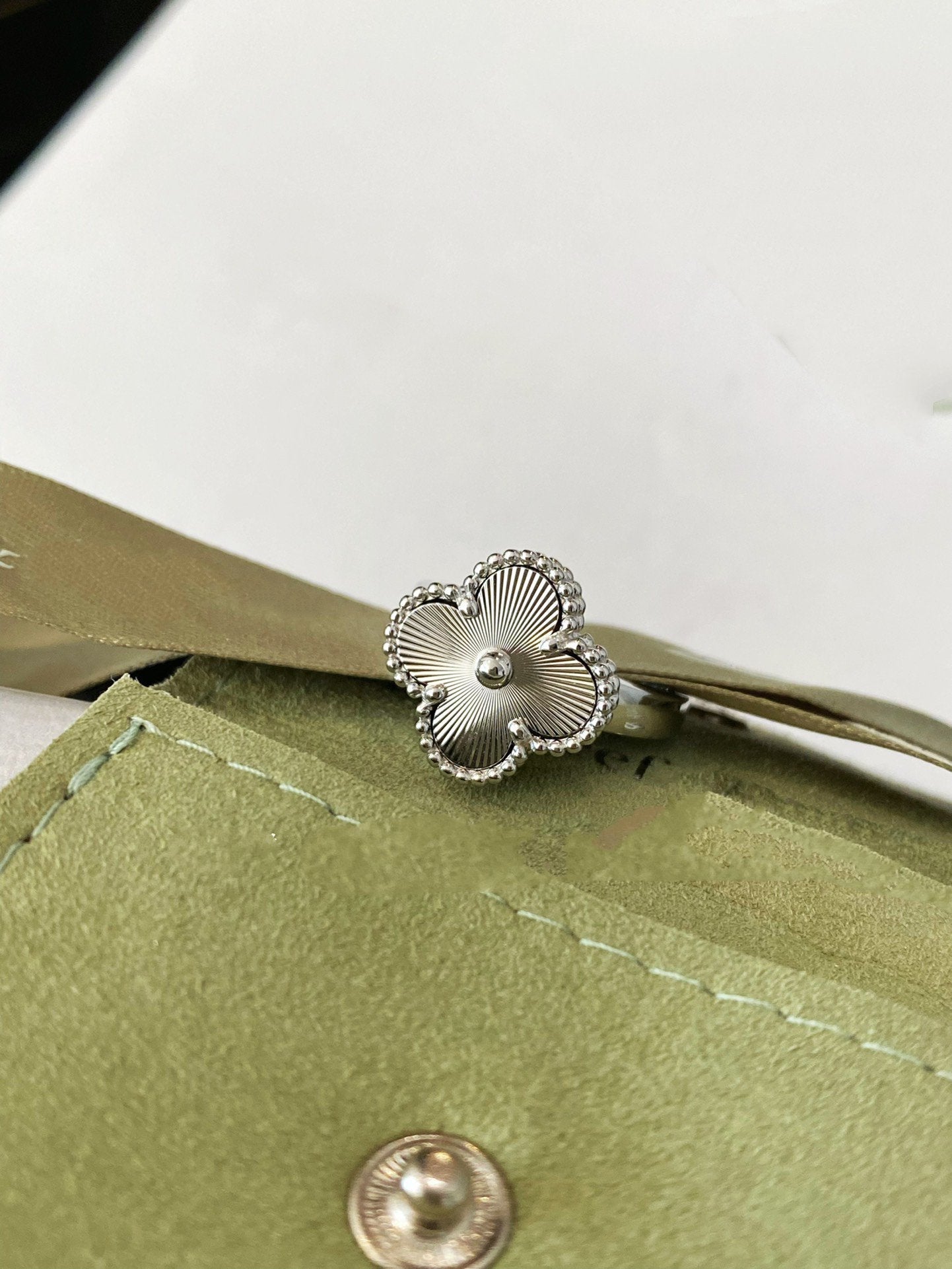 [VCA]CLOVER SILVER RING