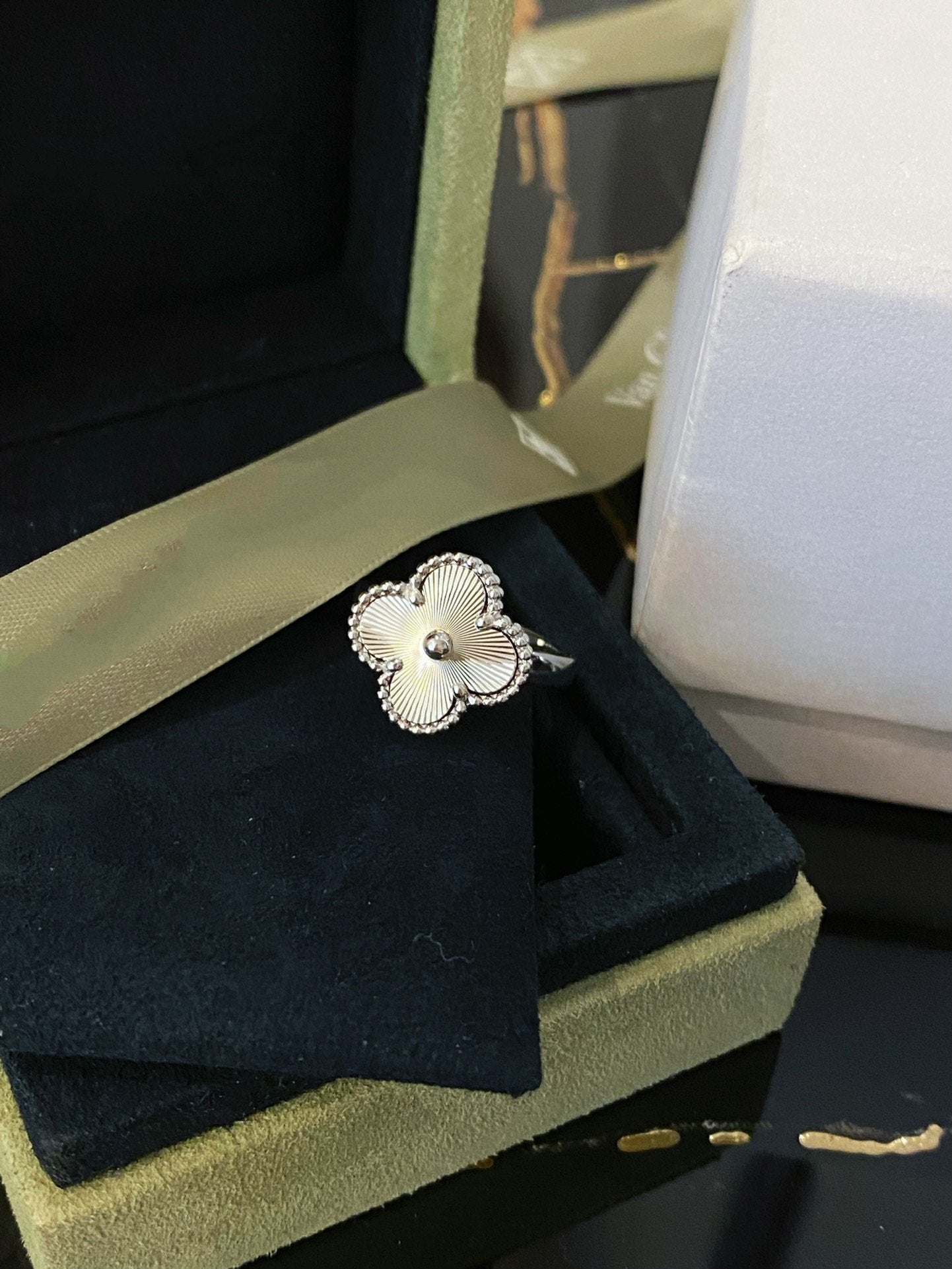 [VCA]CLOVER SILVER RING