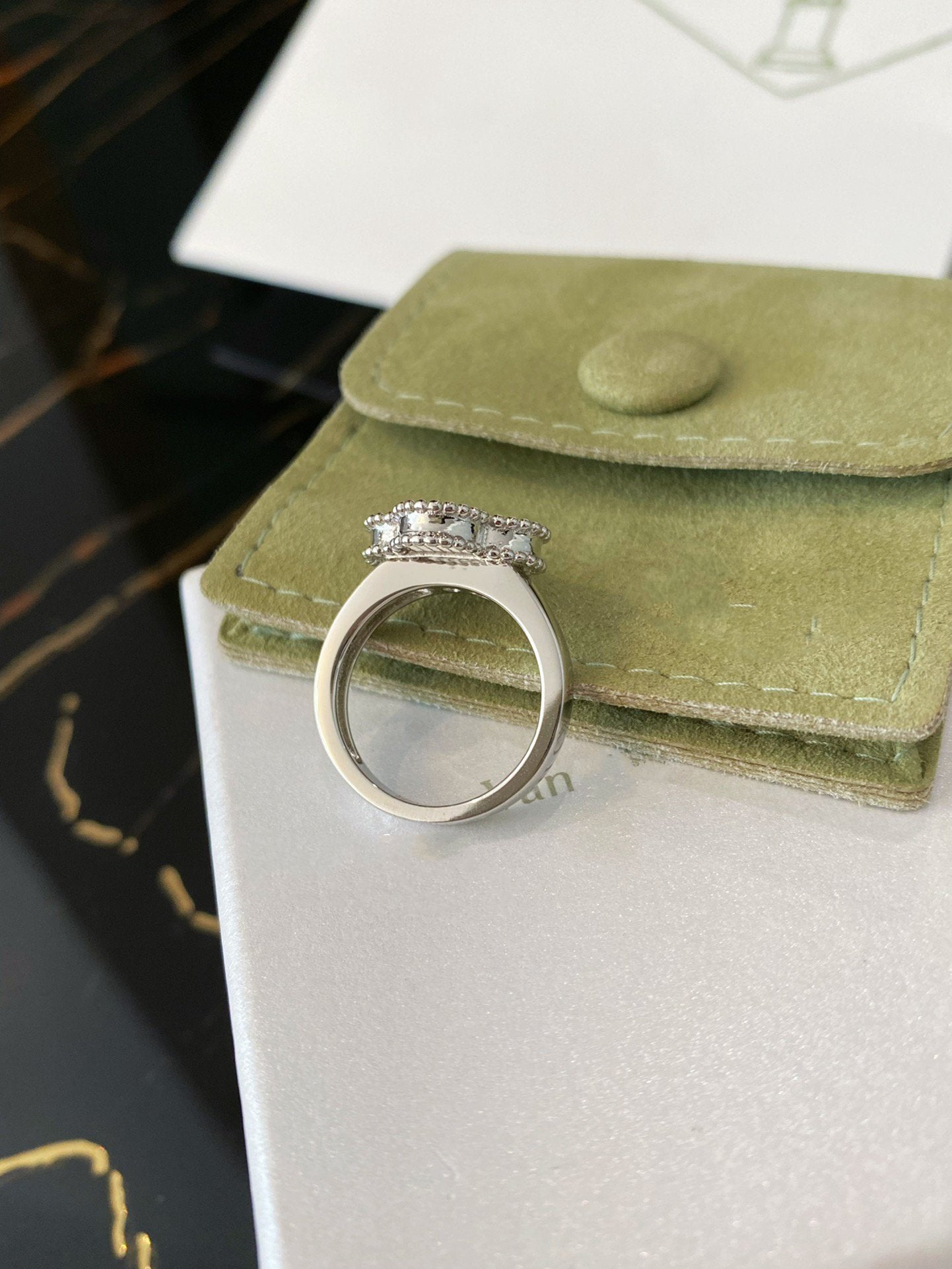 [VCA]CLOVER SILVER RING