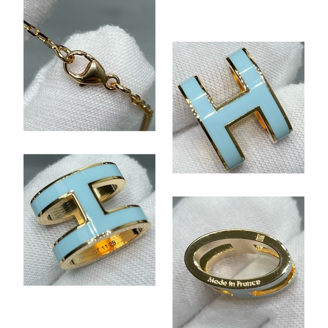 [Hmes]POP H SKY BLUE NECKLACE