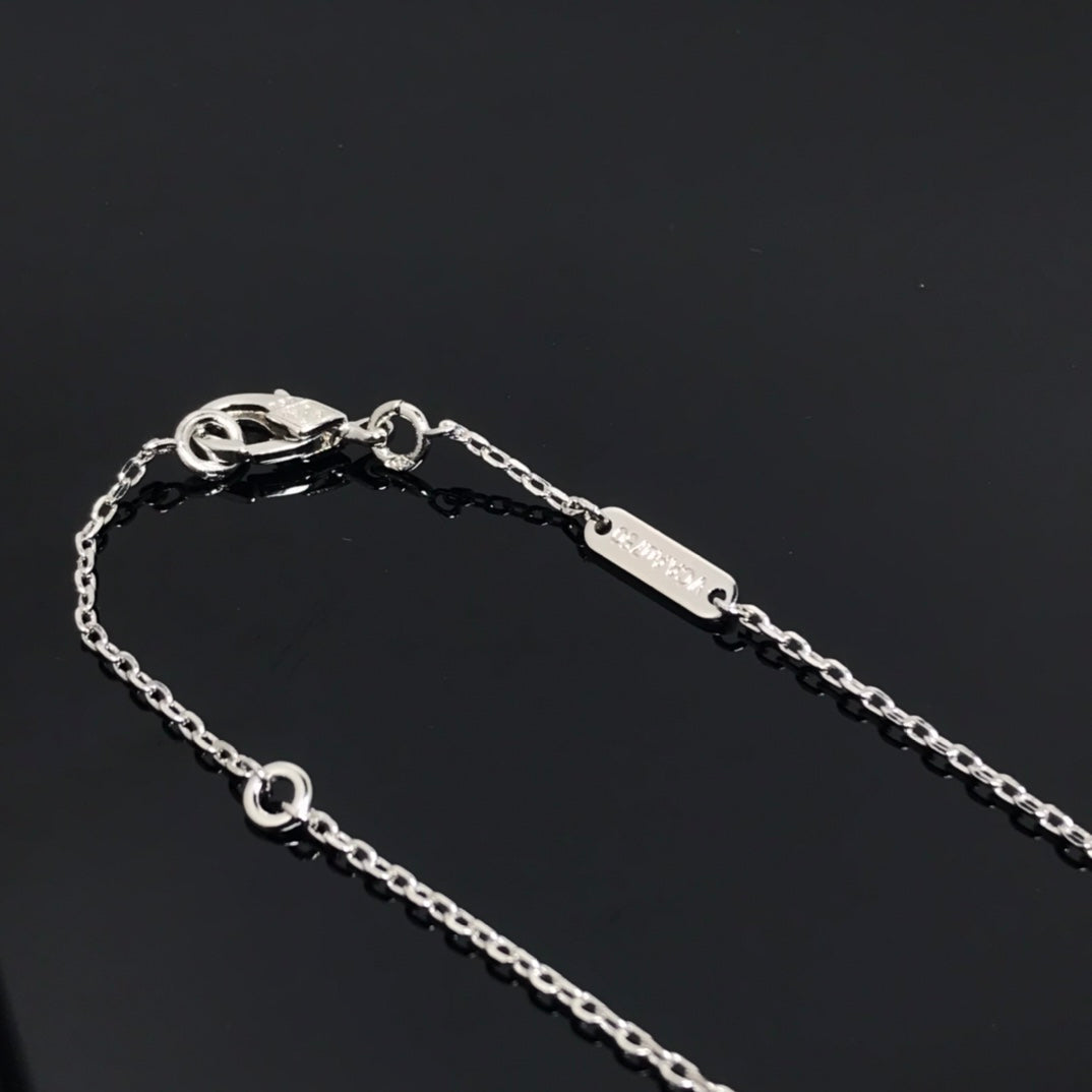 [VCA]CLOVER PIETERSITE SILVER LONG NECKLACE