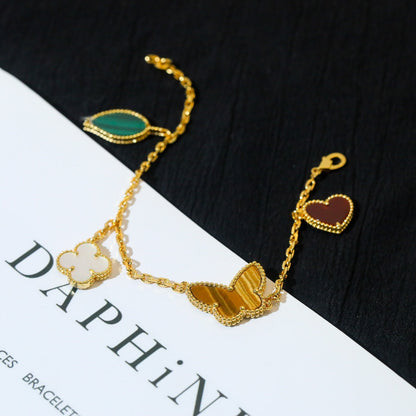 [VCA]LUCKY SPRING 5 MOTIF GOLD BRACELET