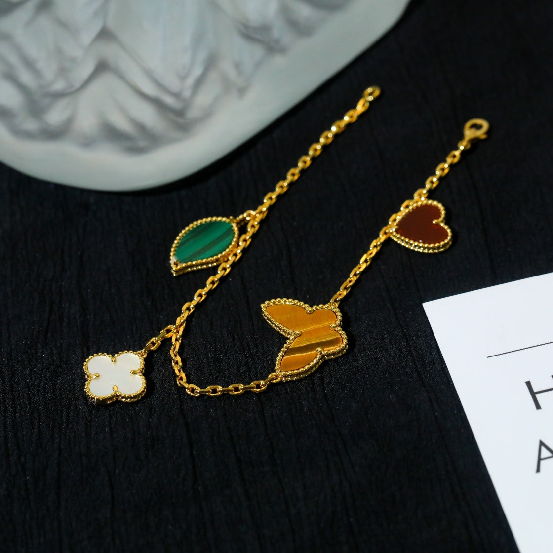 [VCA]LUCKY SPRING 5 MOTIF GOLD BRACELET