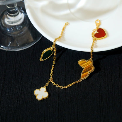 [VCA]LUCKY SPRING 5 MOTIF GOLD BRACELET