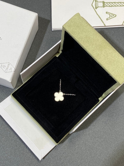 [VCA]CLOVER MEDIUM SILVER WHITE MOP NECKLACE