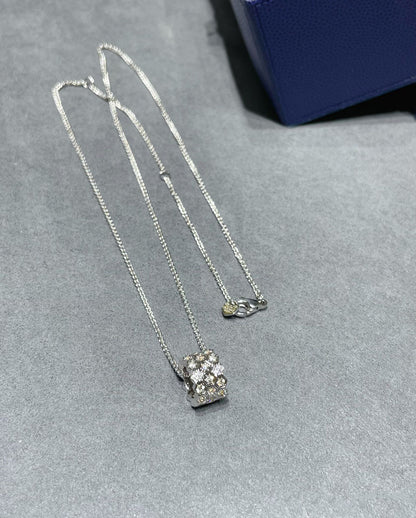 [Chau]BEE LOVE DIAMOND PAVED 3 ROW NECKLACE