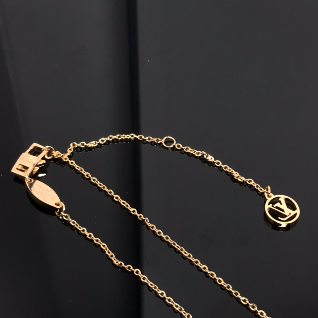 [Loui]COLOR BLOSSOM PINK MOP SUN GOLD NECKLACE