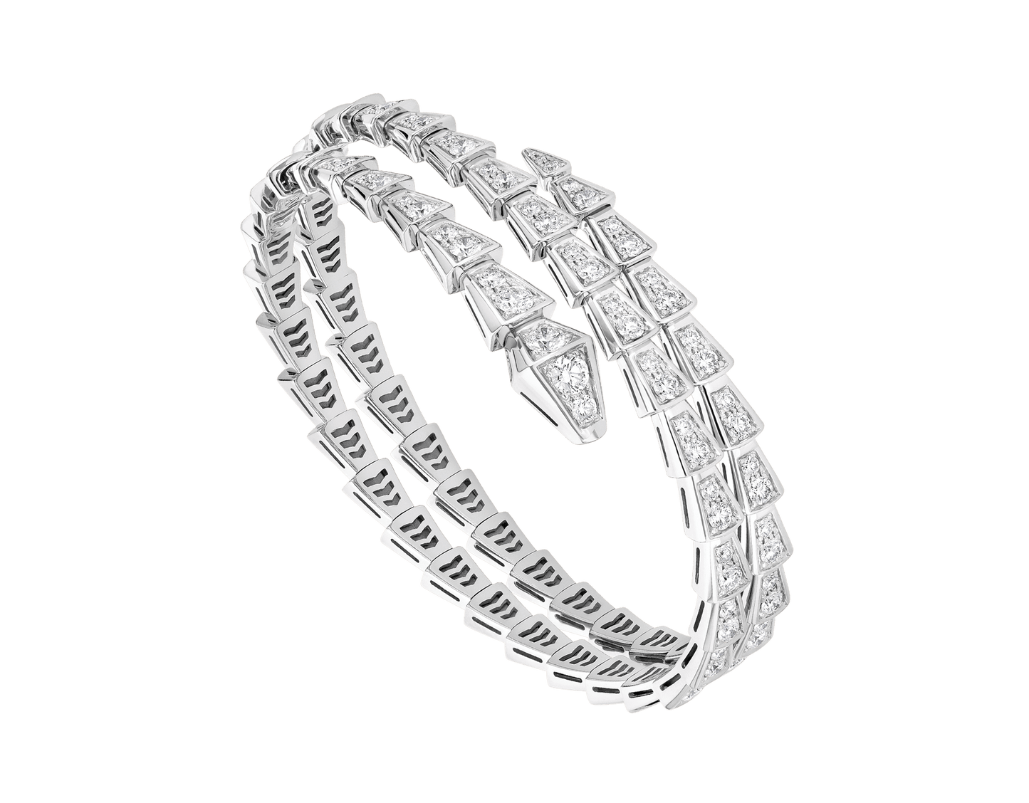 [Blar]SERPENTI BRACELET SILVER DIAMOND DOUBLE ROW