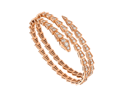 [Blar]SERPENTI BRACELET PINK GOLD DIAMOND DOUBLE ROW