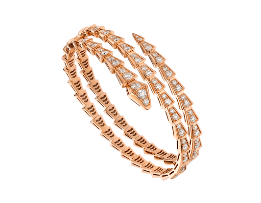 [Blar]SERPENTI BRACELET PINK GOLD DIAMOND DOUBLE ROW