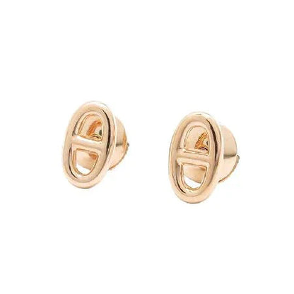 [Hmes]CHAINE SMALL EARRINGS GOLD AND SILVER