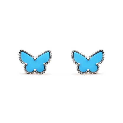 [VCA]BUTTERFLY TURQUOISE EARRINGS SILVER