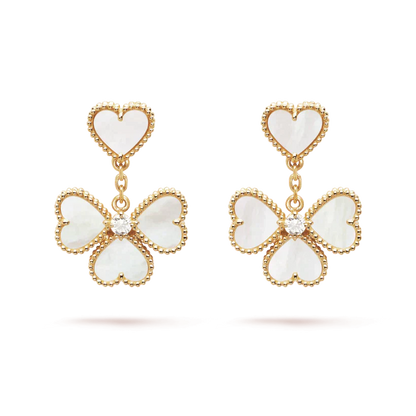 [VCA]CLOVER SWEET WHITE MOP EARRINGS