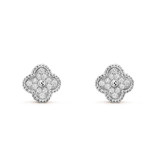 [VCA]CLOVER MINI DIAMOND STUD EARRINGS