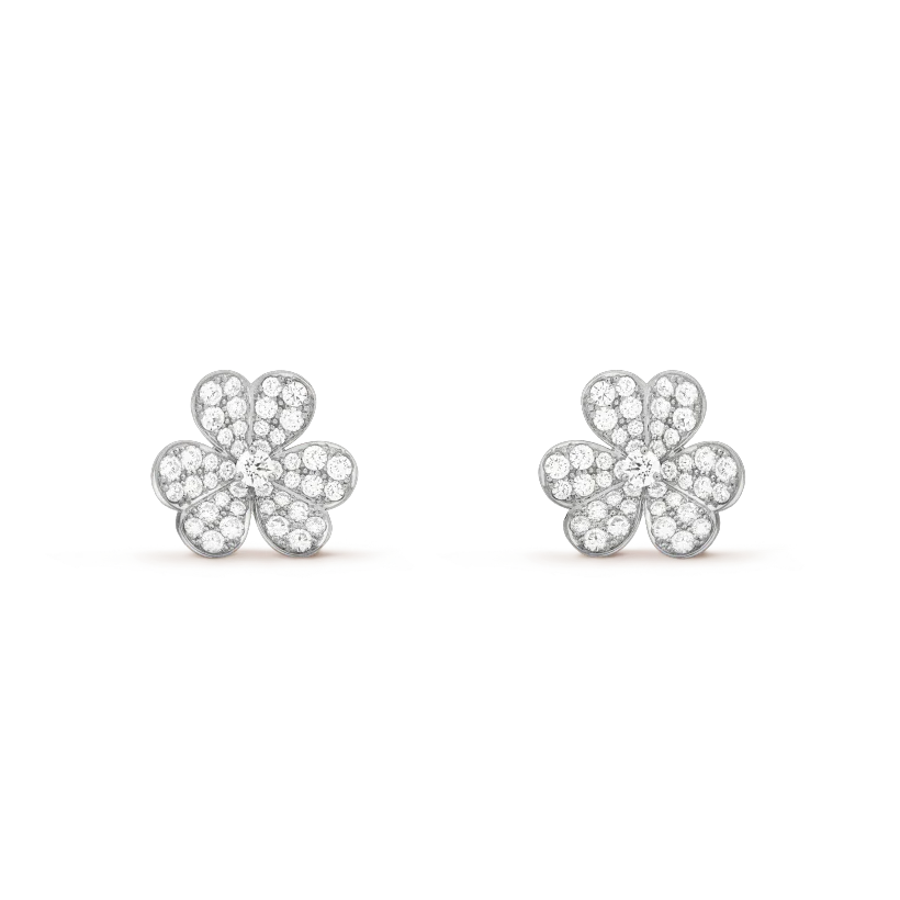 [VCA]CLOVER COMOS DIAMOND EARRINGS SILVER