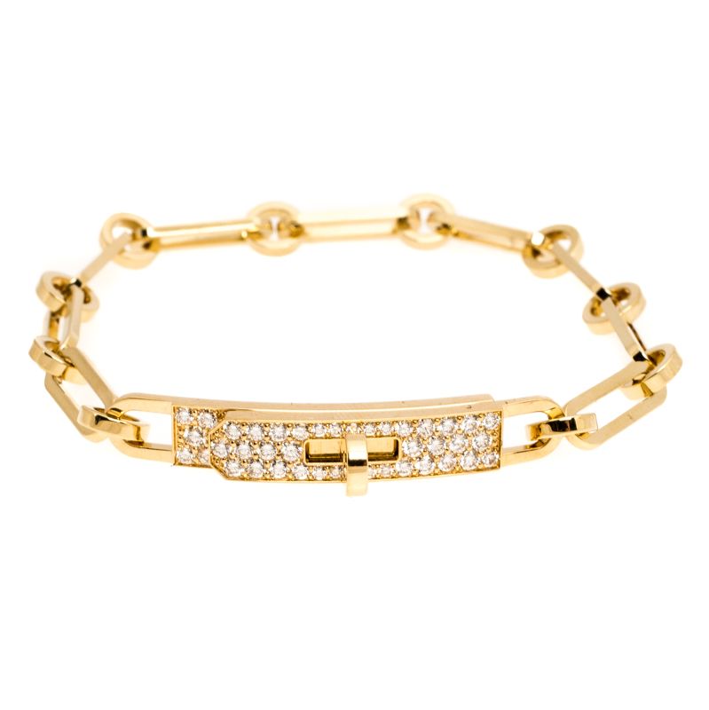 [Hmes]CHAINE BRACELET SMALL MODEL DIAMOND