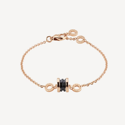 [Blar]ZERO 1 SOFT PINK GOLD AND BLACK CERAMIC BRACELET